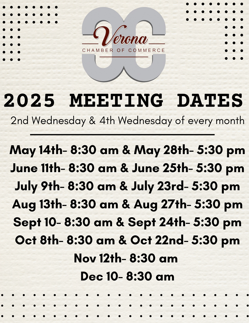 Verona chamber meeting dates